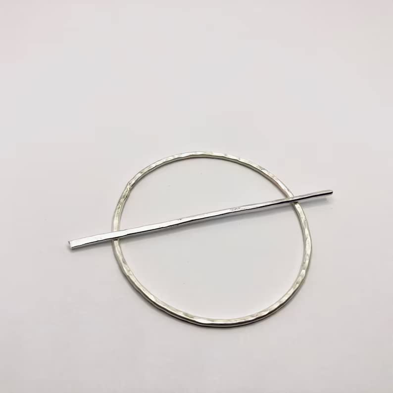 925 Sterling Silver, Sterling Silver Hair Pin, Shawl Pin, Boho Style, Jewelry For Her, Versatile Open Circle Hair Accessory, Hair Jewelry, Pin For Hair, Perfect for summer Hair clip, Gift For Her