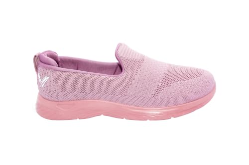 Image of WalkLine Women's Slip-On Walking Shoes | Lightweight Knitted Mesh Casual Sneakers | Soft PU Sole Comfortable Loafers | Breathable Running, Gym, Travel Shoes for Women