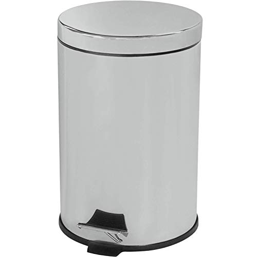 Lixeira em Inox com Pedal 5 Litros Cromada