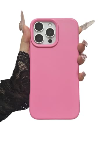 Coque iPhone 15 Pro Max silicone anti-choc et protectrice rose vif