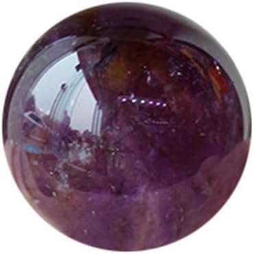 Decorative Ball Natural Healing Crystals Ball Dreamy Amethyst Ball with Base Polished Crystal Sphere for Meditation Fortune Telling Home Decor Gift,4cm