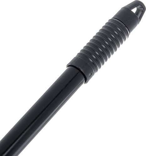Image of Carlisle FoodService Products 3697000 Vinyl Coated Metal Mop Handle, 15 /16 inch Diameter x 60 inch Length, Black, For Jaw Style Wide Band Mops (Pack of 12)