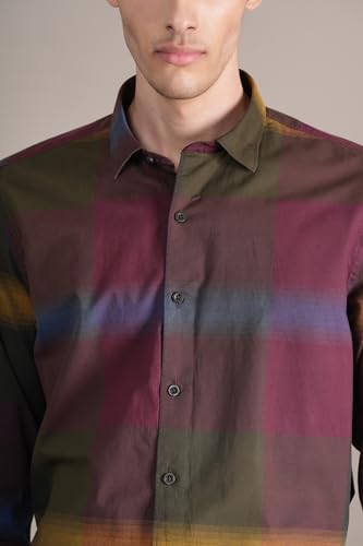 Image of Cantabil Striped Shirt Collar Full Sleeve Regular Fit Casual Shirt for Men l Cotton Casual Shirt for Men l Casual Wear Shirts for Men (P MSHC00948)
