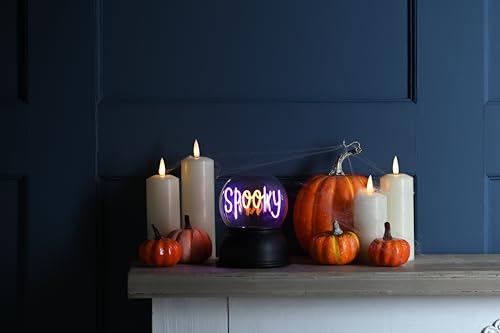 Globe Halloween 14 cm LED violette SPOOKY décos de table - 3