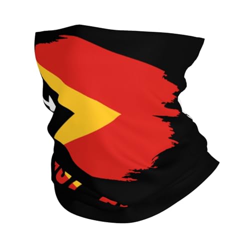 Funny Text East Timor Flag Neck Gaiter Shield Scarf Fashion Balaclava Headwear Bandana Face Mask Seamless For Men Women Motorcycle