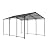 Heavy Duty Metal Carport with Galvanized Steel Roof, Outdoor Garage Canopy Tent, All-Weather Storage Shelter for Car, Picnics, Parties, Boats and Truck, Gray (12 ×20 FT)