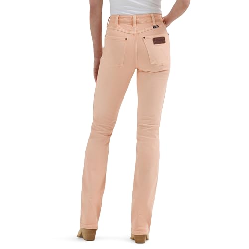 Wrangler Womens Bailey High Rise Peach Bootcut Jeans3