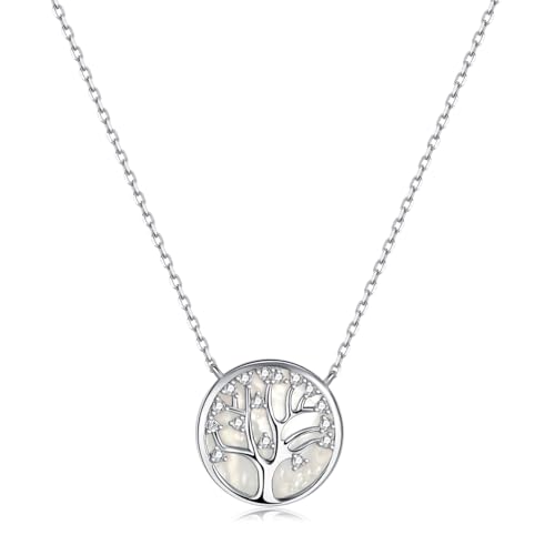 Pendentif arbre de vie argent 1,3 cm avec cristaux pour sublimer votre décolleté