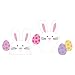 Amscan Easter Bunny Yard Party Outdoor Plastic Sign (5 Piece), Multicolor, 23.5" x 17"