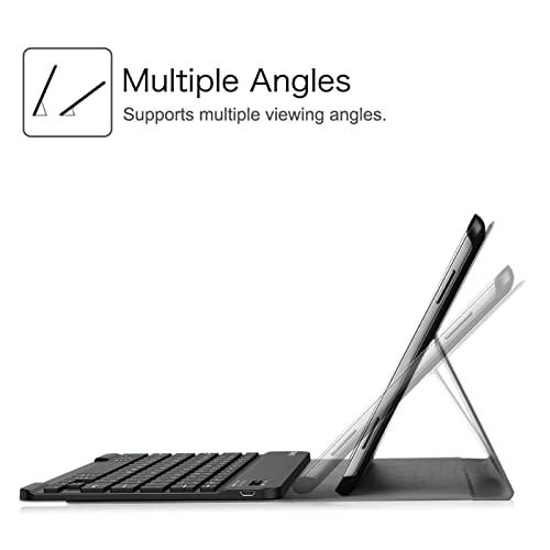 Fintie Keyboard Case For Samsung Galaxy Tab A 10.1(2016 No S Pen Version),Slim Lightweight Stand Cover W/Magnetically Detachable Wireless Bluetooth Keyboard, Black #TOP6