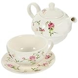 Théière vintage : théière portable, soucoupe et tasse à thé, facile et pratique à utiliser, sans effort, stable, théière pour thé en vrac