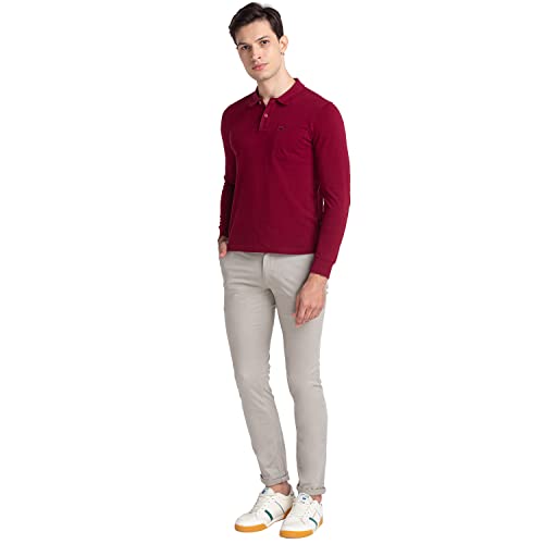 Image of Parx Men's Cotton Blend Rfd Pattern Low Rise Tapered Fit Flat Front Casual Trouser