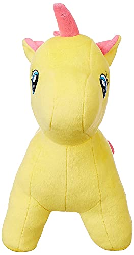 Image of Inky Ponky 25 CM Yellow Unicorn Plush Toy | Soft & Huggable Stuffed Animal for Kids | Pink Mane, Heart Pattern & Embroidered Eyes for Girls, Birthdays & Room Decor