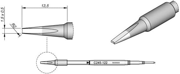 JBC C245122 - Cartridge Pin/Connector 1.5mm x 0.5mm