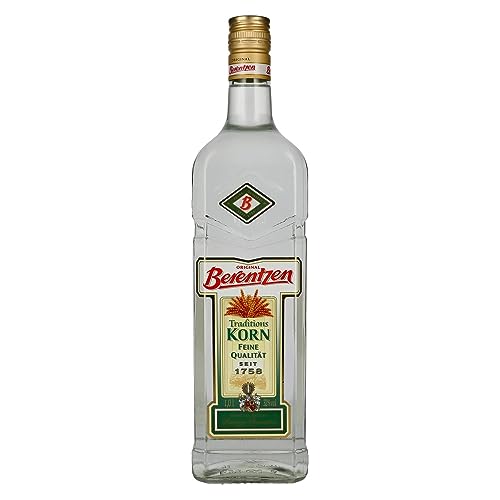 Berentzen | Traditionskorn | Fein-mild und klassisch aus hochwertigem Weizen | Vielseitig pur, auf Eis oder für Mixgetränke | 1L | 32% Vol.