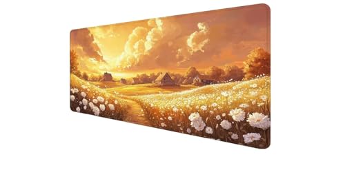 Tapis de souris gaming XXL coucher de soleil pour organiser votre bureau à la maison