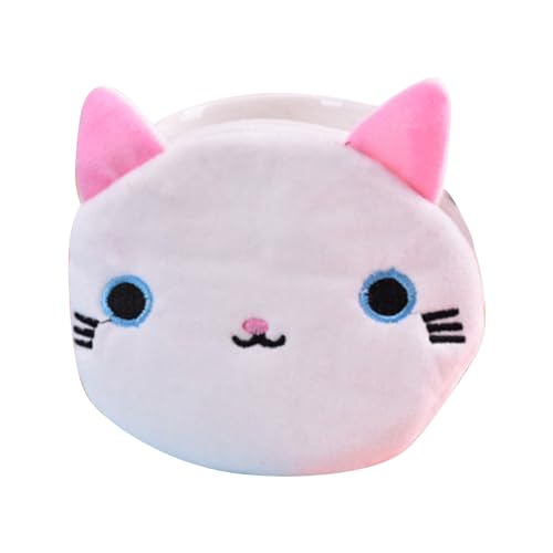 Mini Purse Plush Cat Cartoon Pattern Stylish Change Purse for Children Kids Gift