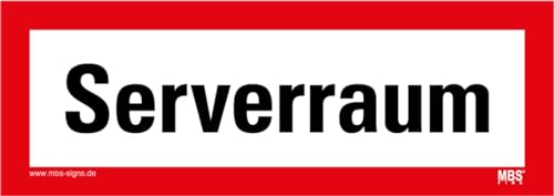 Aufkleber „Serverraum“ Hinweis Warnaufkleber Folie nach DIN 4066 | 21x7,4 cm Made in Germany