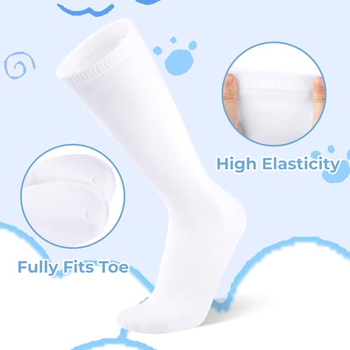 Comfoex Girls Knee High Socks Kids School Uniform Seamless Long Cotton Socks For Girls 4-11 Years Old 3 Pairs2