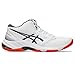 ASICS Men's Netburner Ballistic FlyteFoam Mid Top 3 Volleyball Shoes, 11.5, White/Indigo Fog