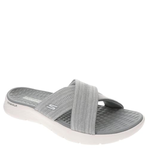 Skechers dam Go Walk Flex Sandal ImpressedGO WALK FLEX SANDAL IMPRESSED, Grå textil, 39 EU