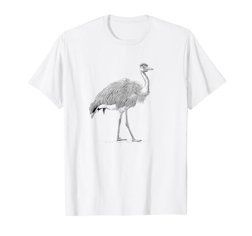 Mens Womens Retro Illustration Vintage Flightless Emu Lover T�V���c
