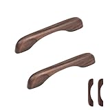 【Design Unique】 : Les poignées en bois pour placard présentent un design plat avec une surface lisse et raffinée sans bavures. Leur forme ergonomique incurvée offre une sensation douce et agréable au toucher lors de l'utilisation.