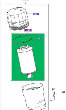 Miniatura 2 de FILTRO DE ACEITE DE LAND ROVER ORIGINAL 5.0L Y 5.0L SC V8 GASOLINA Y 3.0L V6 GASOLINA NUEVO LR011279