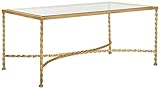 Safavieh American Homes Collection Matilda Gold Leaf Glass Couture Coffee Table