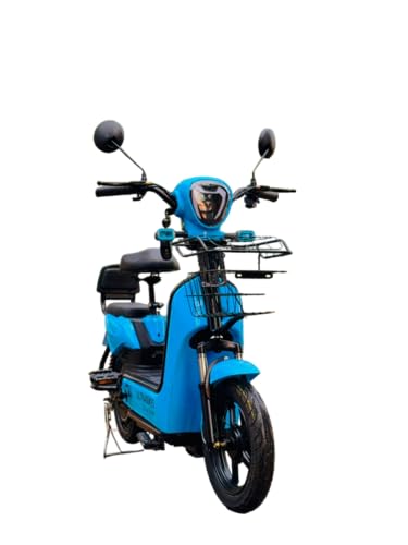 Image of Ultrabikes City Ride Moped | 550 watt Motor | 48V 18Ah Lithium Ion Battery | NO DL Required | 40 Top Speed | Digital Display | 2 Year Warranty | 70 km in Single Charge I 3 Speed Modes (Blue)