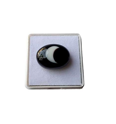 aanya gems Natural Black Moonstone (Chand Gemstone) 10.25 Ratti Lucky for Negative Energy Stone For Women's and Men's, Baby, with Lab Certificate-picture-55