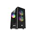Produktbild Nfortec - CAELUM Mid-Tower (ATX) Gaming PC-Gehäuse, 3x 120mm ARGB-Lüfter inklusive, Front Mesh, seitlich gehärtetes Glas, Schwarz