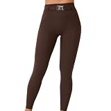 HGps8w Women's Belted Leggings - High Waisted Buttery Soft Stretch Butt Lifting Solid Color Workout Yoga Pants