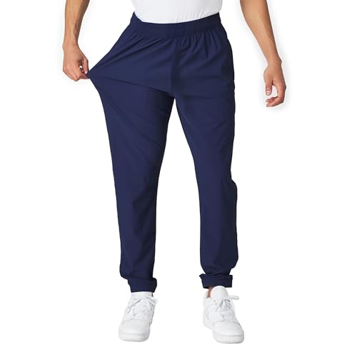 Ultra Performance Men's Athletic Jogger Pants – Stretch Nylon Gym Pants, Active Workout Joggers with Pockets for Men Navy