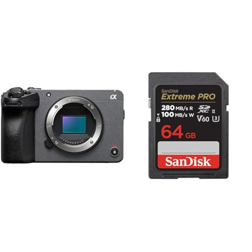 SONY(\j[) APS-C Cinema Line FX30 {fB(YȂ) ILME-FX30B + SanDisk SDJ[h 64GB SDXC Class10 UHS-II V60 ǎő280MB/sExtreme PRO SDSDX
