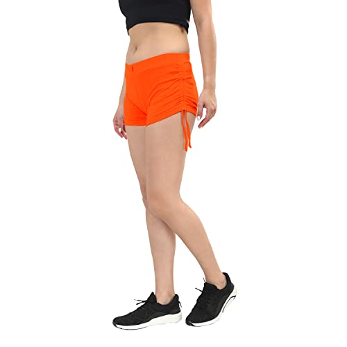 Image of TWGE Womens Cotton Hot Shorts - Short Pants for Ladies Stretchable Athletic Shorts Comfortable Fit with Elastic Waistband - Active Wear Ideal for Gym Yoga & Nightwear