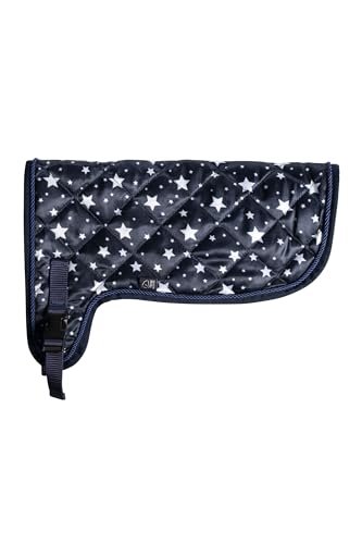 HKM Kids Decke fĂĽr Hobby Horsing Print - Spielzeugdecke in Navy mit Sternenmuster fĂĽr Steckenpferde, mit Zierkordel, 100% Polyester