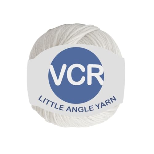 Image of VCR 4 Ply White Little Angle Yarn, 25 Grams, 92 Meters Length, 100% Acrylic Soft Baby Knitting Yarn for Crochet, Newborn Sweaters, Soft Baby Socks, Mittens and Leggings, Pack of 1