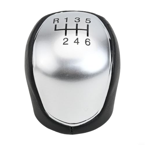 GANCEI Pommeau de levier de vitesse manuel pour Ford Focus C-Max Kuga 5/6 vitesses Noir Blanc Pièce de rechange (6 vitesses)