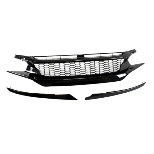 Grille antibrouillard Civic look sport calandre noire brillante pour la route