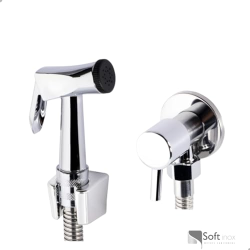 SOFTINOX Ducha Higiênica Luxo 100% Metal - Sistema 1/4 Volta, Design Moderno, Alta Durabilidade