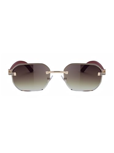 Image of Rimless Sunglasses for Men&Women with Narrow Face Fashion Frameless Shades(3050)