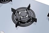 MILLAR GH9051PA 90cm Built-in 5 Burner Grey Gas on Glass Hob Cooktop with Cast Iron Pan Supports - Image 2