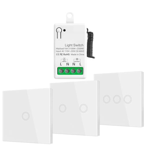 Mini interrupteur tactile haut de gamme en verre trempé pour ventilateur et LED