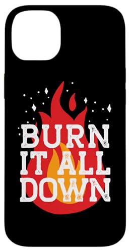 BURN IT ALL DOWN �t�F�~�j�X�g �X�}�b�V�� �ƕ����� �~�[�� �X�}�z�P�[�X iPhone 14 Plus �p