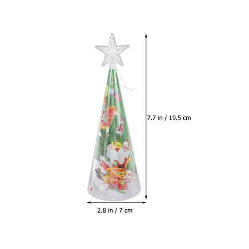 FUNZZY Enfeite de árvore de Natal luminoso para árvore de Natal, árvore de Natal, enfeite de mesa, d