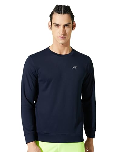 Amazon Brand - Symbol Men's Crew Neck Sweatshirt_A23-SYA-SW-01_Navy_L