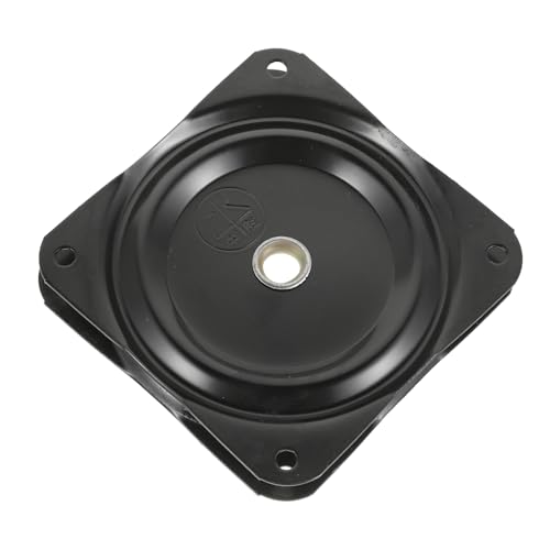 Housoutil Tocadiscos para Muebles Bases giratorias para sillas cojín Taburete Plegable cojín de Asiento para Coche rodamiento de Susan Perezoso Soporte Giratorio Acero Laminado en frío Negro