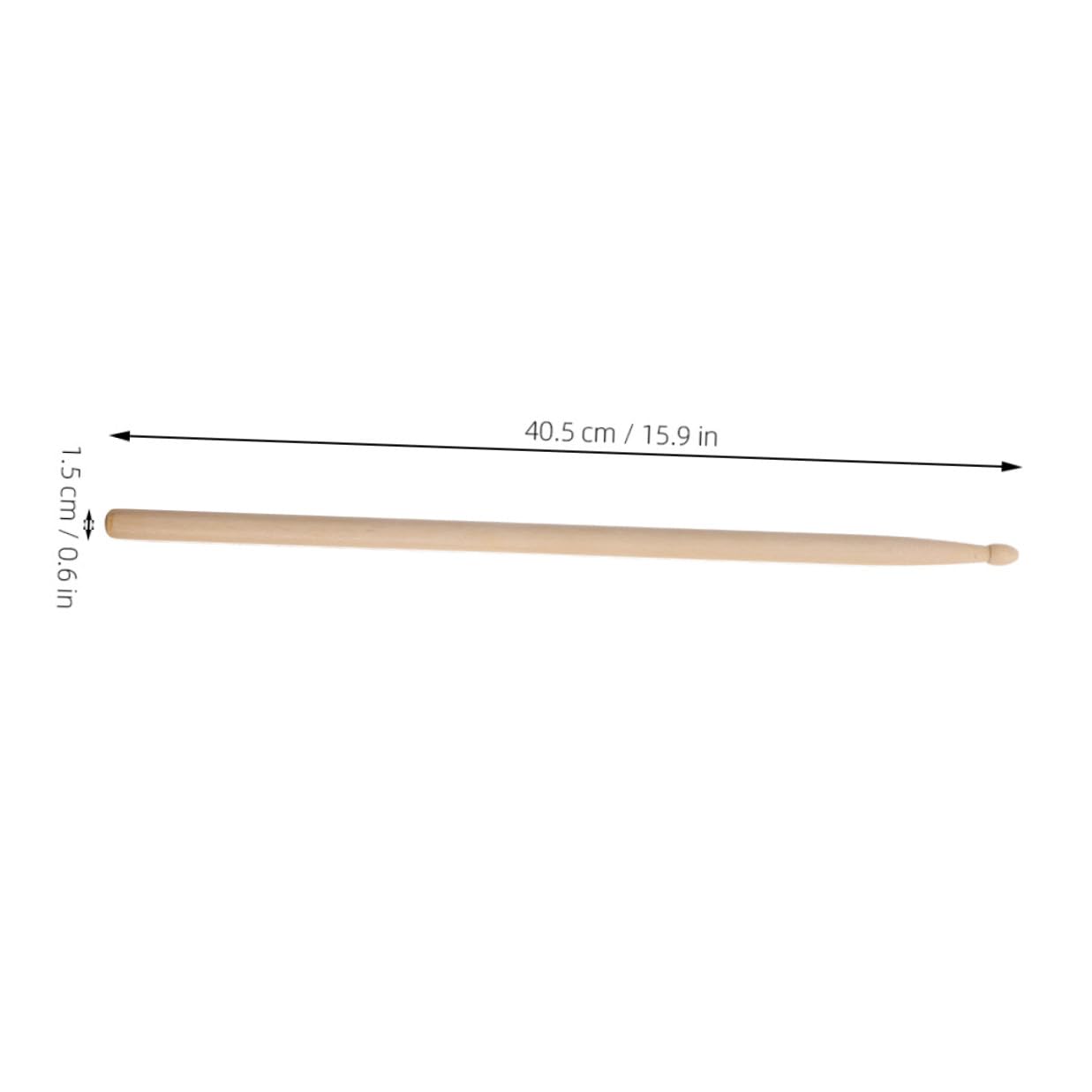 Bâtons de Percussion 5a en Bois, 12 Paires, Beige