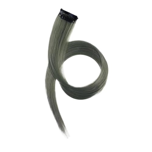 CXFGIYU Color One-Piece Long Straight Wig Clip, Color Matte High-Temperature Fiber, Vailable In 26 Colors CXFGIYU(Qingmu Grey)